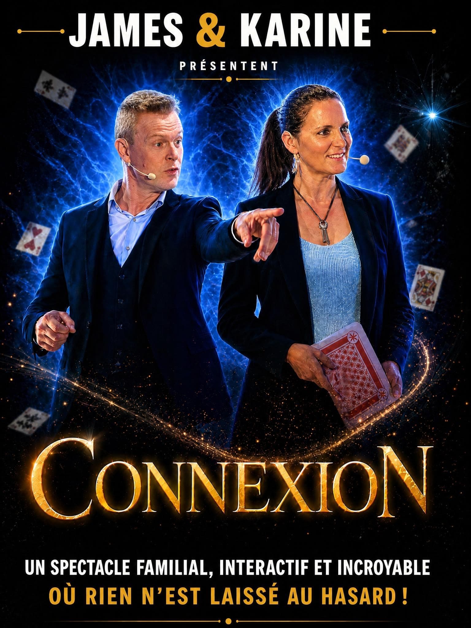 Affiche du spectacle CONNEXION : un spectacle familial, interactif et incroyable où rien n’est laissé au hasard